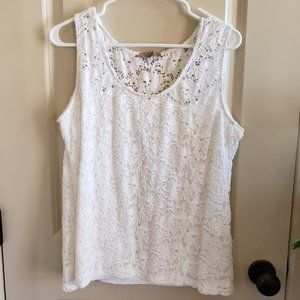 White Lace Tank Top